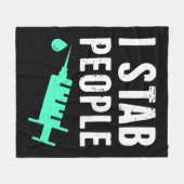 Grappige Nursepetpetsdog liefhebber Fleece Deken (Voorkant (Horizontaal))