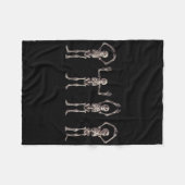 Grappige O-h-i-o Staat Skelet Liefhebber Ohio Hall Fleece Deken (Voorkant (Horizontaal))