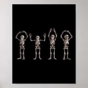 Grappige O-h-i-o Staat Skelet Liefhebber Ohio Hall Poster