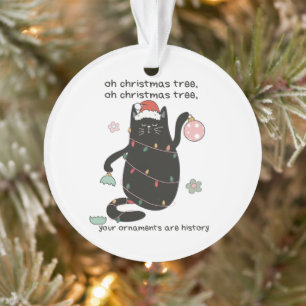 Grappige O Kerstboom Kat Humor Ornament