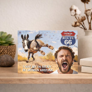 Grappige Oatman Arizona Route 66 Jouw Fotocadeau Briefkaart