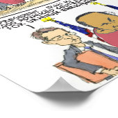 Grappige Obama & Bo Editorial Cartoon Poster (Hoek)