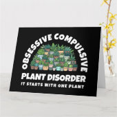 Grappige obsessief-compulsieve Plant stoornis Kaart (Gele Bloem)