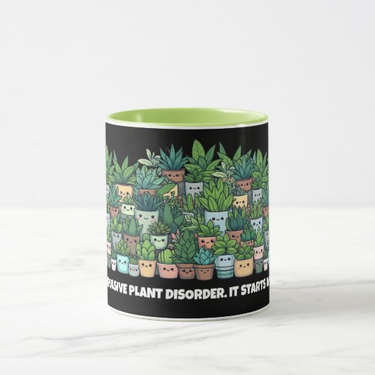 Grappige obsessief-compulsieve Plant stoornis Mok (Midden)