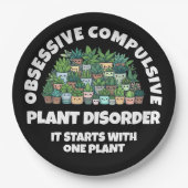 Grappige obsessief-compulsieve Plant stoornis Papieren Bordje (Voorkant)