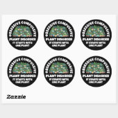 Grappige obsessief-compulsieve Plant stoornis Ronde Sticker (Vel)