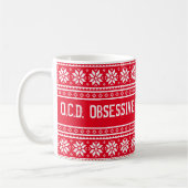 Grappige OCD Obsessieve Kerststoornis koffiemok (Links)