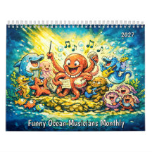 Grappige Oceaankalender voor Muzikanten Maandelijk