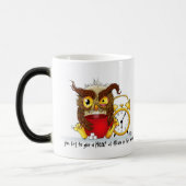 Grappige ochtend chagrijnige uil magische mok (Links)