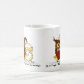 Grappige ochtend chagrijnige uil magische mok (Center)