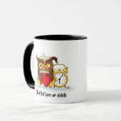 Grappige ochtend chagrijnige uil mok (Voorkant links)