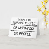 Grappige ochtendmensen citeren kaart (Gele Bloem)