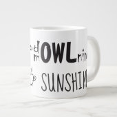 Grappige ochtendquote grote koffiekop (Voorkant rechts)