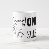 Grappige ochtendquote grote koffiekop (Voorkant)