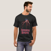 Grappige Octopus Amerikaanse vlag T-shirt (Voorkant volledig)