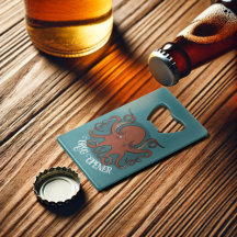 Grappige Octopus Grog Opener Rode tentakels Cartoo