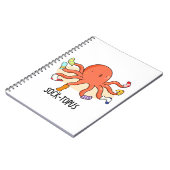 Grappige Octopus Met Sokken Stunt Notitieboek (Linkerzijde)
