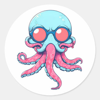 Grappige octopus Sticker