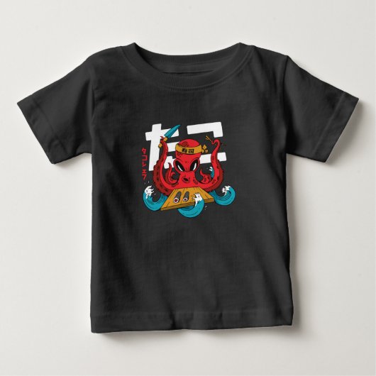 Grappige Octopus Sushi Chef Ontwerp (Voorkant)