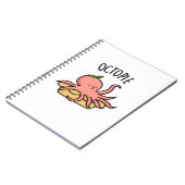 Grappige Octopus Taart Punt Notitieboek (Linkerzijde)