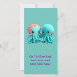 Grappige Octopus Valentijnsdag Feestdagenkaart