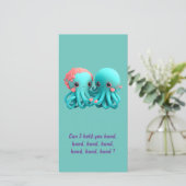 Grappige Octopus Valentijnskaart Feestdagenkaart (Staand voorkant)