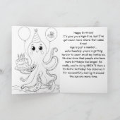 Grappige Octopus Verjaardagsgroet - Octo-brate Kaart (Binnen)