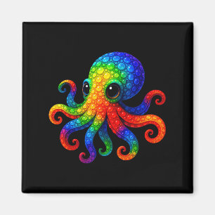 Grappige Octopusliefhebbers Stippen Kunststudent G Magneet