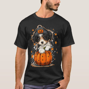 Grappige Odle Hond Halloween Pompoen Grafisch Voor T-shirt