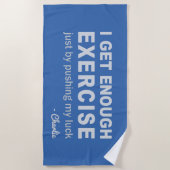 Grappige oefening aangepaste naam & kleur handdoek (Voorkant)