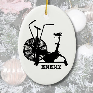 Grappige oefening training fitness luchtfiets vija keramisch ornament