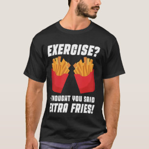 Grappige oefening woordspeling satire Humor dacht T-shirt