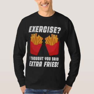 Grappige oefening woordspeling satire Humor dacht T-shirt