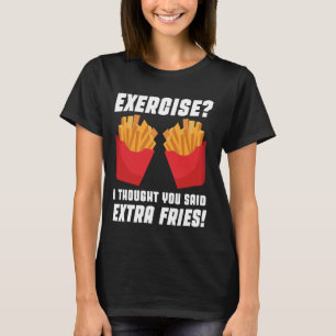 Grappige oefening woordspeling satire Humor dacht T-shirt