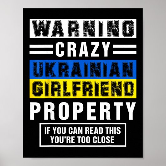Grappige Oekraïense Vriendin Quotes Uitspraken Boy Poster (Voorkant)