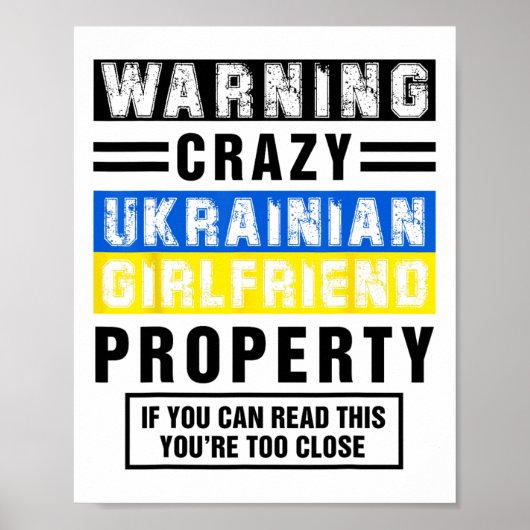 Grappige Oekraïense Vriendin Quotes Uitspraken Boy Poster (Voorkant)