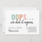 Grappige oeps we hebben het weer gedaan Baby Sprin Kaart (Voorkant)