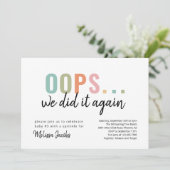 Grappige oeps we hebben het weer gedaan Baby Sprin Kaart (Staand voorkant)