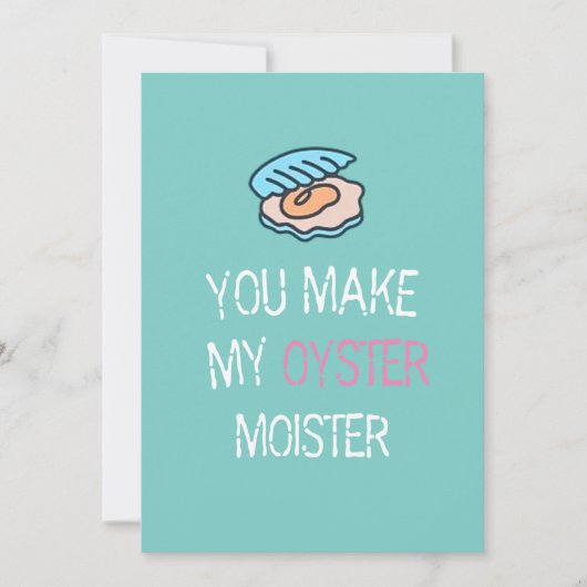 Grappige Oester Valentijnse Kaart, Grappige Valent Aankondiging (Voorkant)