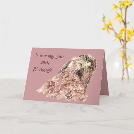 grappige of het Beledigen van de 29ste Verjaardag Kaart (Gele Bloem)