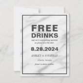 Grappige Offbeat Trouwkaart 'Save the Date' met Fo Save The Date (Voorkant)