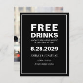 Grappige Offbeat Trouwkaart 'Save the Date' met Fo Save The Date (Voorkant / Achterkant)