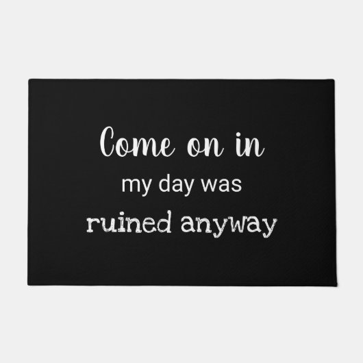 Grappige offerte gepersonaliseerd deurmat (Voorkant)