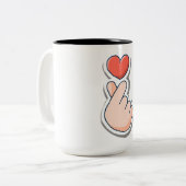 Grappige offerte mok.ideaal cadeau voor vriend en  tweekleurige koffiemok (Voorkant links)