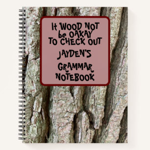 Grappige offerte op maat Het hout is niet Oakay Sp Notitieboek