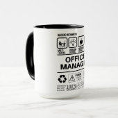Grappige Office Manager die informatie verwerkt Mok (Voorkant links)