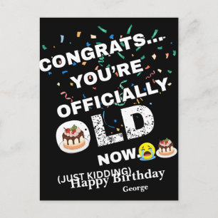 Grappige Officieel Oude Verjaardag - Vet Meme Stij Feestdagenkaart