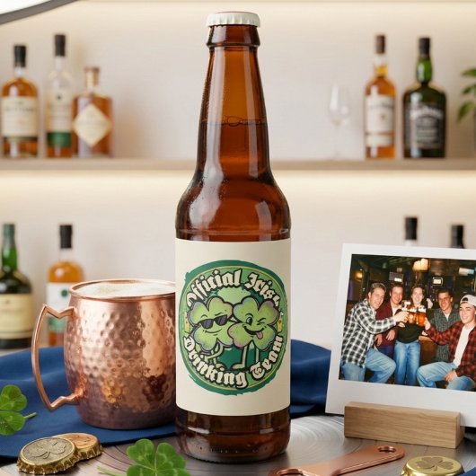 Grappige Officiële Ierse Drankteam Bierlabel Bier Etiket