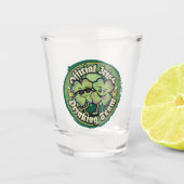 Grappige Officiële Ierse Drinkteam St Paddy Shot Glas (Voorkant)