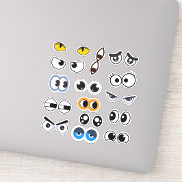 Grappige Ogen Expressie Grappige Ogen Sticker Set